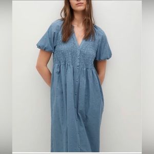 MANGO dress :: Light Blue Summer Midi :: size M